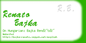 renato bajka business card